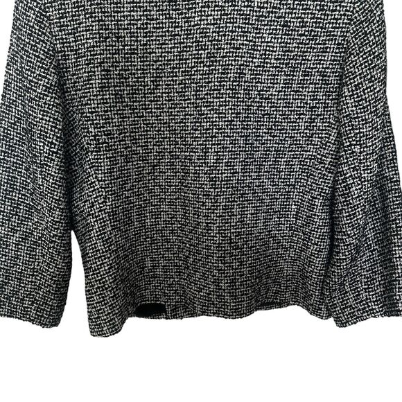 NEW Express $128 White Black Tweed Jacket Blazer Cropped 3/4 Sleeve Women’s 10 - Picture 11 of 16
